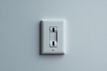 Modern Light Switch on Simple Wall Background in Soft Lighting