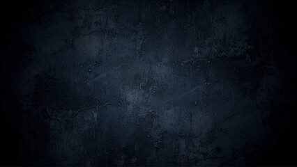Fototapeta premium Dark Blue Grunge Concrete Wall Texture Background