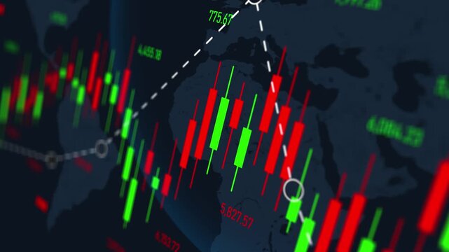 Economic recession stock market statistics, business and financial analytics, profit and cost rate dashboard