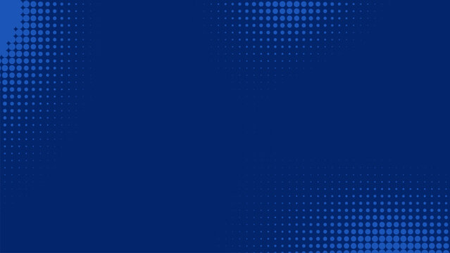 Modern blue background featuring halftone dots forming geometric corners. Elegant minimal composition suitable for marketing, presentations, and modern web design.