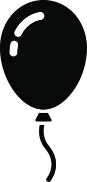 Black balloon on isolated for decoration or celebration vector illustration