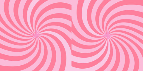 Fototapeta premium Abstract pink swirl pattern creating a hypnotic radial and colorful background