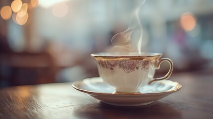 Obraz premium Steaming Hot Beverage in