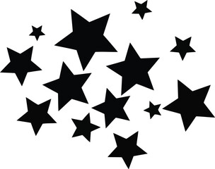 Obraz premium Black star shapes for celebration and party designs vector illustration