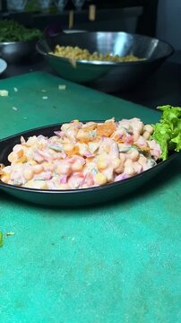 Spicy and Tangy Chaat with Crispy Papri