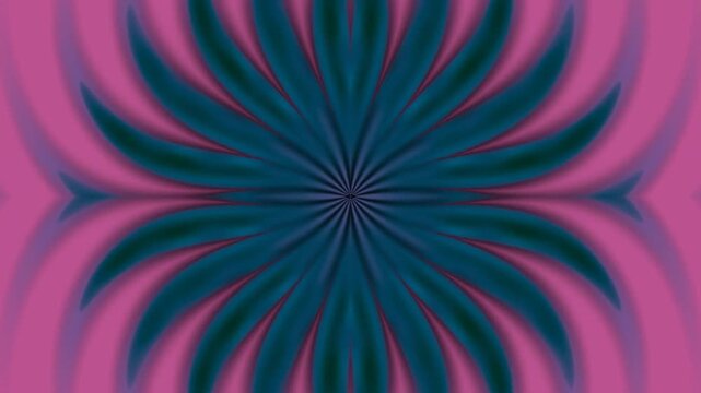 Vibrant Pink and Blue Floral Pattern Animation.