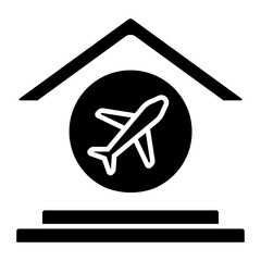 Airport icon vector set. Air terminal Illustration sign collection. Aviation symbol or logo.  © Denys