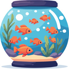 acquario con pesci dolce salata acqua tropicali rossi vettoriale   © maximilian