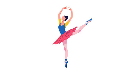 Ballet Dancer Performing on Stage with Elegant Pose and Flowing Skirt © Avra