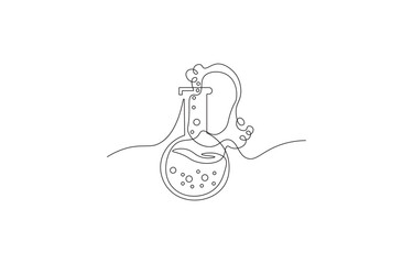 Obraz premium Lab experiment tools scientist flask