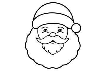 Santa Claus, Cheerful Cartoon Head