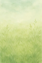 Naklejka premium watercolor meadow of quiet greens