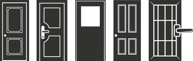 Obraz premium Collection of various door designs and styles