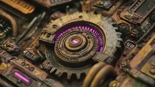 Close up of gear machinery.