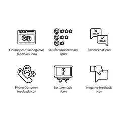 feedback, Satisfaction feedback, Review chat, Customer feedback, Lecture topic, Negative feedback, icon