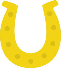 golden horseshoe isolated on white background