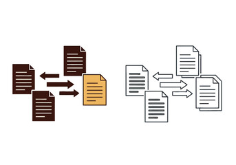 Documents being merged into a single file and documents being generated from a single file in a workflow process