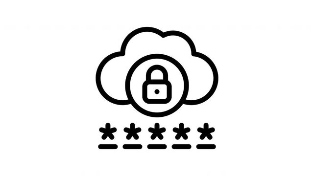 cloud computing animated icon