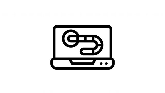 worm animated icon