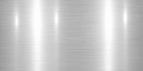 Abstract luminous streaks of light dance across a polished metal surface, the metallic texture. create a captivating display of reflections and shadows.