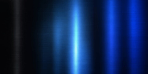Abstract a captivating display of light dancing across a sleek, metallic surface, offering a mesmerizing interplay of blues and blacks and creating an appealing effect.