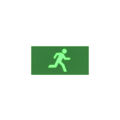 Running Figure Illuminated Exit Sign Symbol