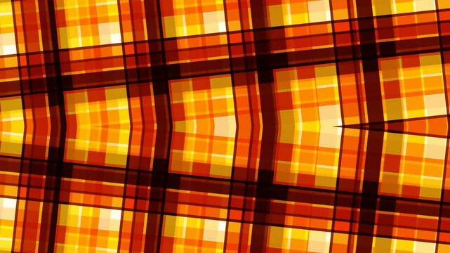 dynamic orange plaid pattern vj background loop for creative motion design