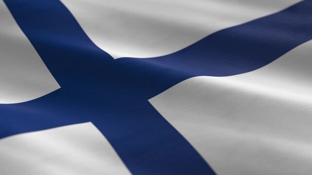 Finland - waving flag loop