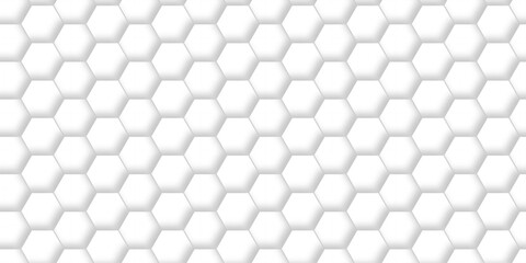 White abstract hexagonal paper background. Luxury White grid Pattern. Futuristic emboss honeycomb mosaic white background. geometric mesh cell texture. modern futuristic wallpaper.