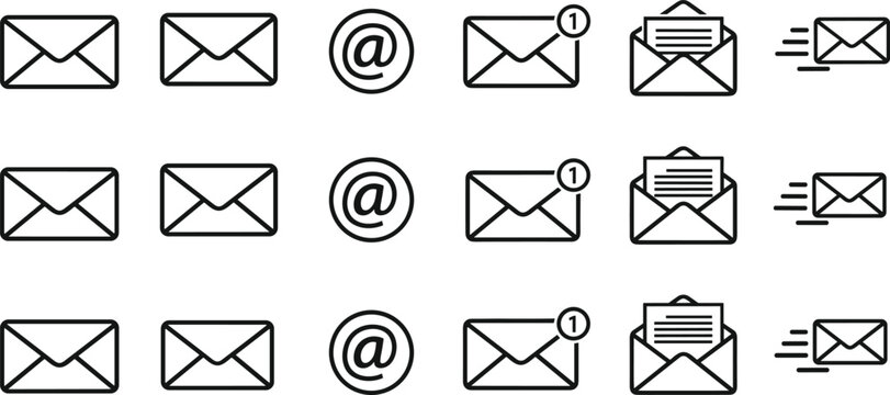 "Email Communication and Notification Vector Set"