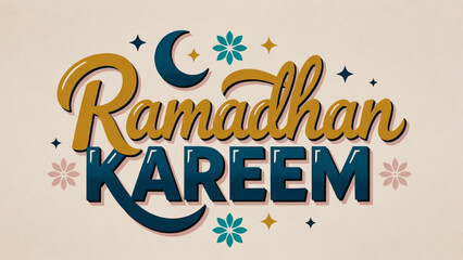 Ramadan Kareem Elegant Festive Typography for Ramadan Celebration