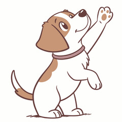 Obraz premium Puppy Waving Paw