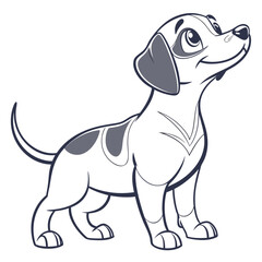 Fototapeta premium Rounded Geometric Puppy Full Body