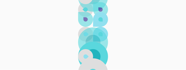 Abstract bubbles form letter b. Light blue, purple hues present. Minimalist design, clean background. Simple graphic element. © antishock