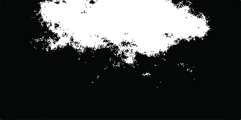 A grunge black ink splat vector illustration featuring a dirty paint splatter texture with a floral silhouette border design on an artistic spray stain background © SUMAYAAKTER