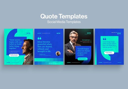 Quote Social Media Template for Stories, Posts, Quote Cards, Banners Ads & Testimonials