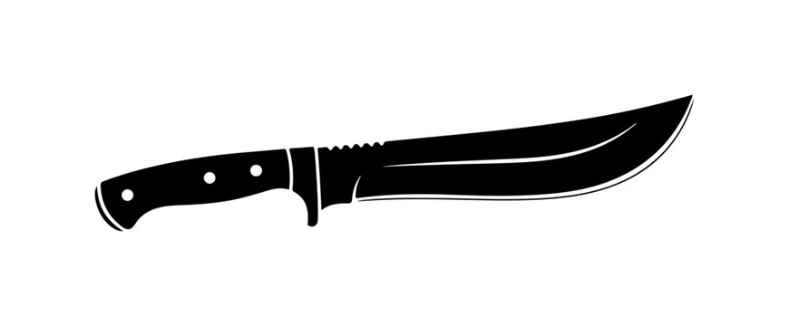 Vector illustration of a black machete