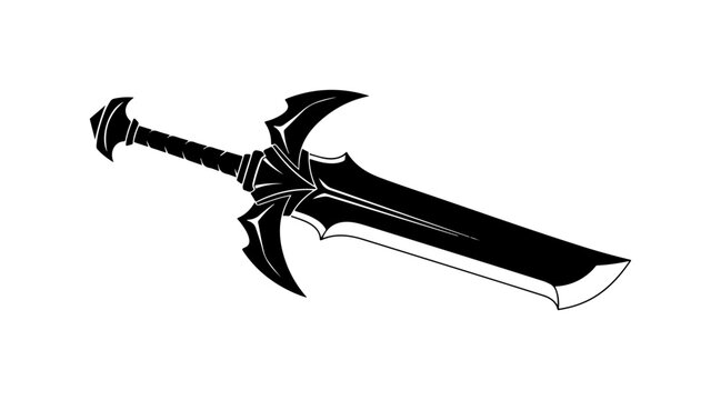 Vector fantasy sword icon