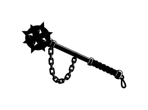 Flail weapon vector illustration