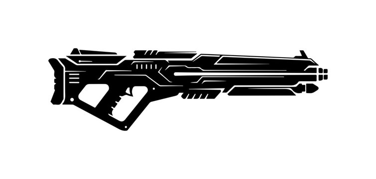 Vector futuristic gun icon