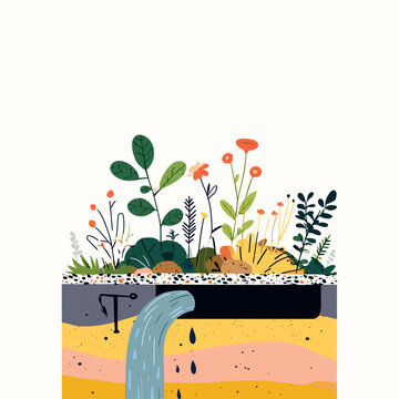 Garden Path Gravel Drainage Cross-Section