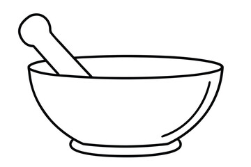 Mortar and Pestle, Grinding Tool Icon