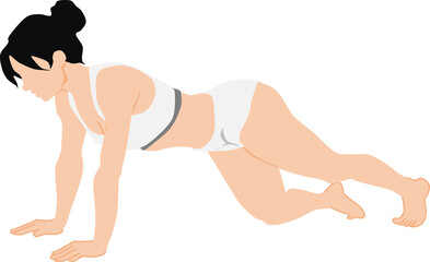 ダイエットに成功した女性のイラスト