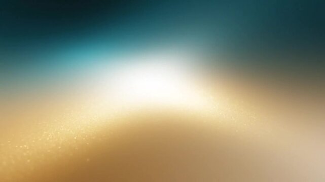 Abstract golden light with ethereal blue gradient background evokes celestial dawn