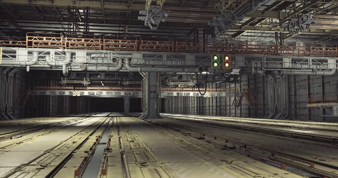 Large building framework, Massive construction zone designed for integrating modular modules with precise alignment and support infrastructure