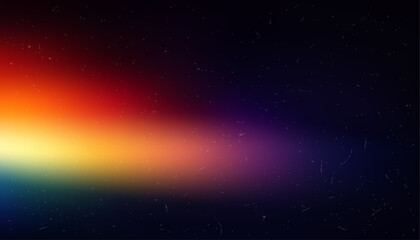 Fototapeta premium Film Light Gradient Overlay Background with Rainbow Light Beam and Vintage Dust Grain