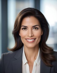 Fototapeta premium Smiling Latina Business Professional Corporate Headshot