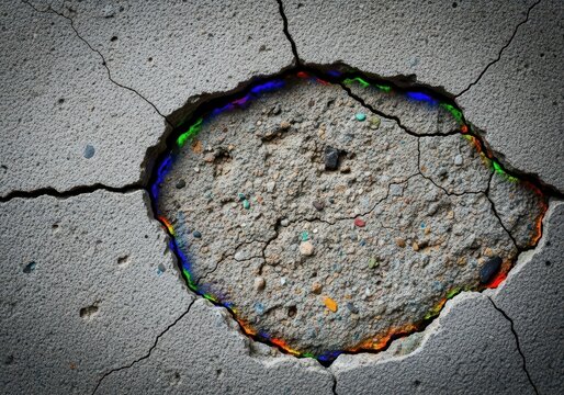 Abstract texture background featuring a severely weathered gray concrete surface showing deep cracks, fissures, major deterioration, and structural damage, vintage, cracked, detailed</blockquote>