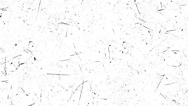 Old film scratch texture with dark dusty particles and worn surface effects for creative video overlays and vintage cinematic designs on transparent background in high quality vector format