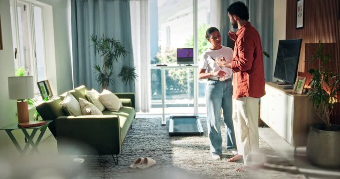 Couple, phone and support with bad news in home for job rejection, disappointed and interview fail. Comfort, people and partner stress with smartphone for application feedback, unemployment and hug